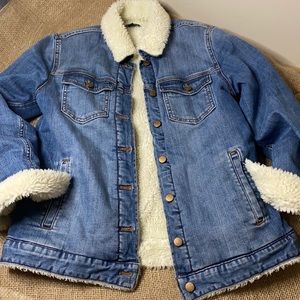 JCrew lined Sherpa Jean Jacket